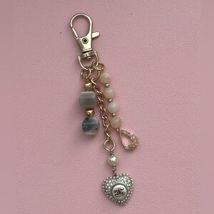 Elegant Gold and Pink Key Holder